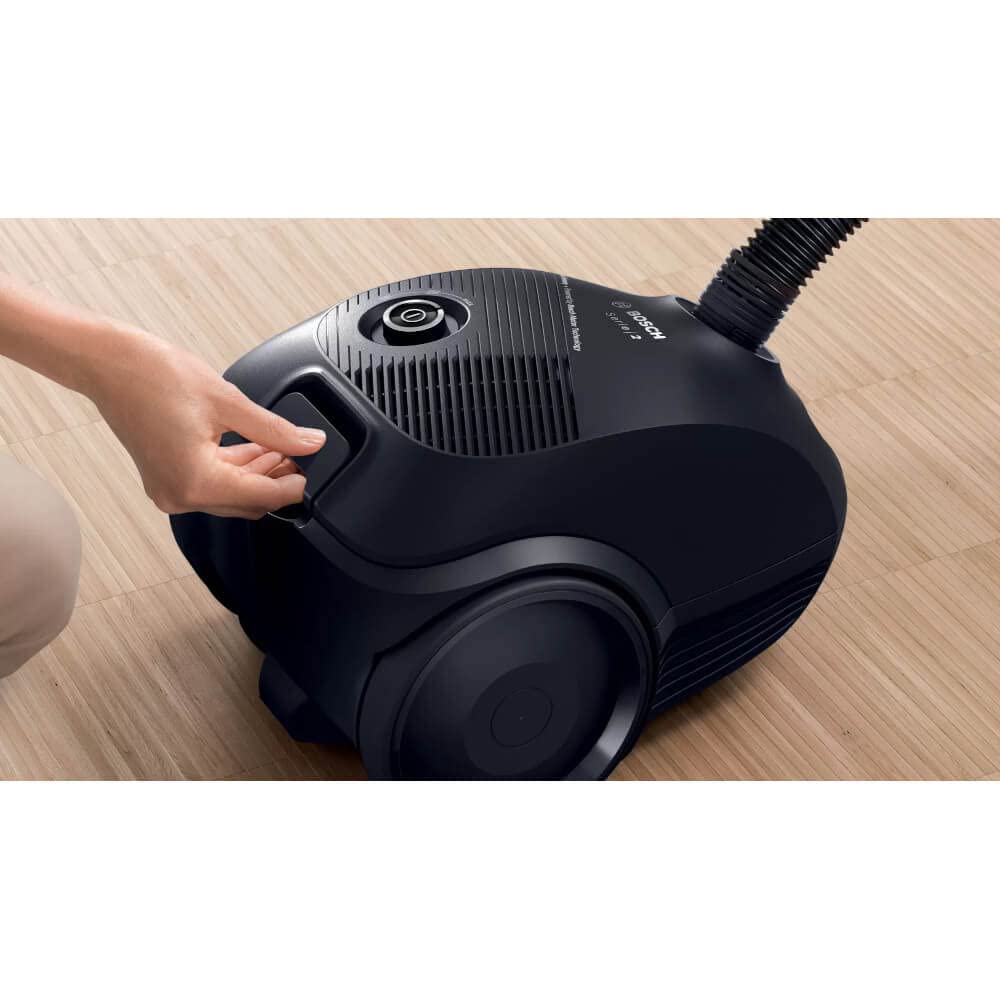 Bosch BGLS2BA1 Series 2 Staubsauger mit Beutel, 3.5 L, 600 W, 80 dB, 8 Meter Kabel, Schwarz