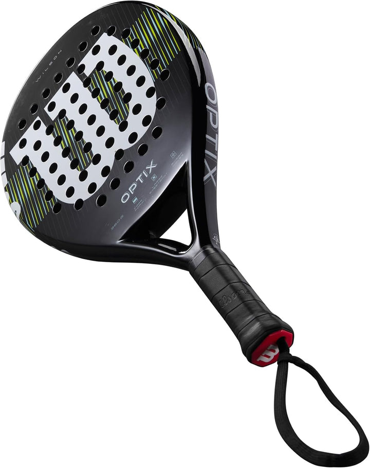 Wilson Unisex – Erwachsene Optix V1 Padel Racket Schläger 4-1/4" (2) Schwarz, 4-1/4" (2) Schwarz