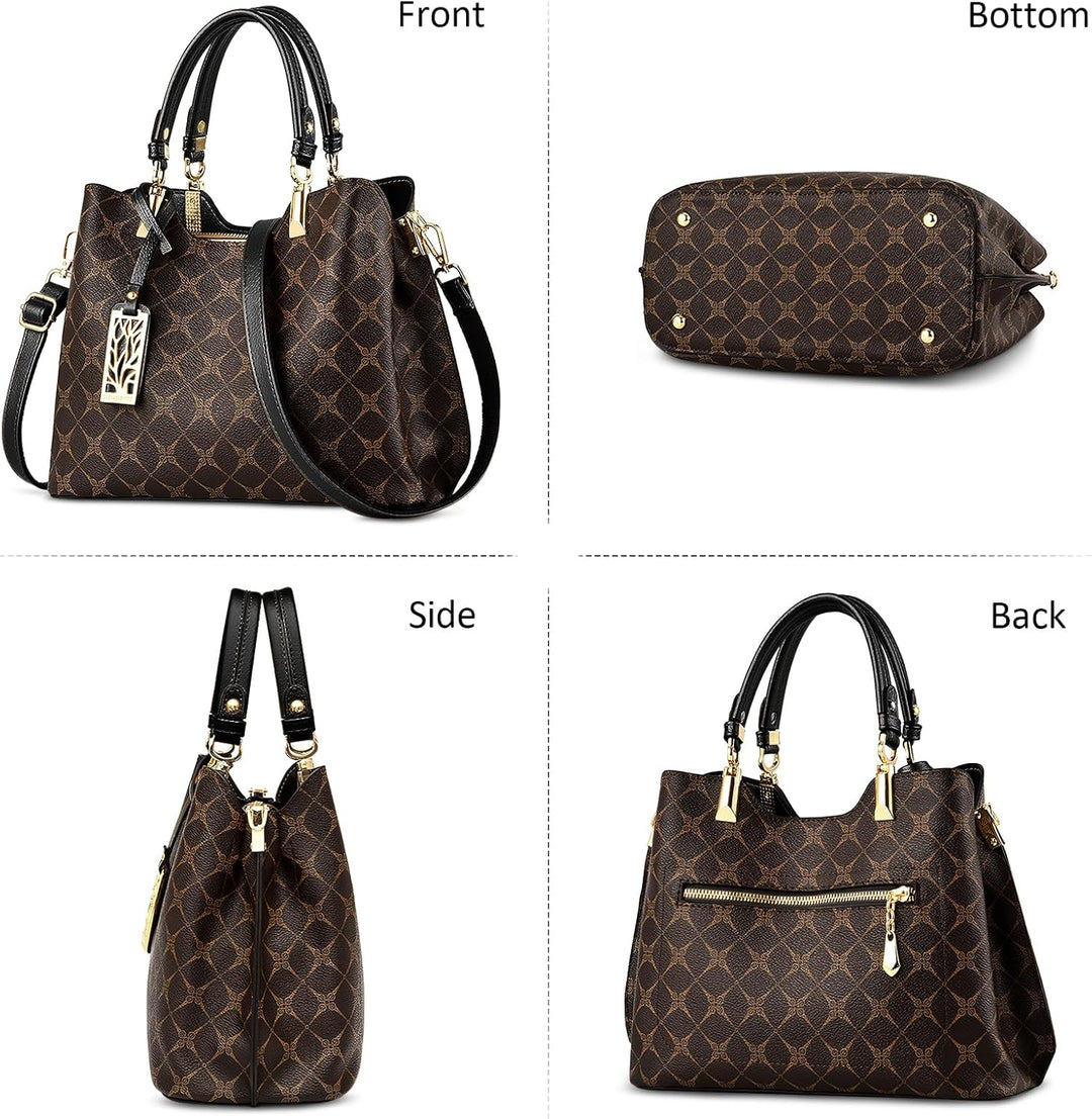 DIRRONA Damen Handtasche Mittel Schultertasche Casual Umhängetasche PU Leder Tasche Shopper Party To