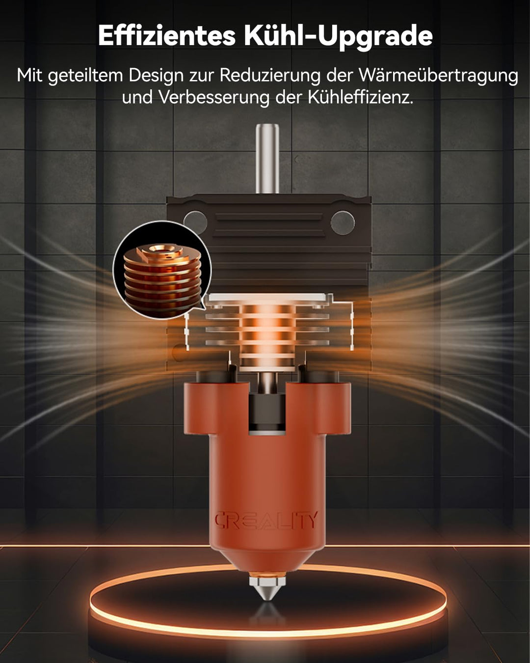 Creality Offizielle K1 SE Upgrade Keramik Heizblock Kit, Neue Version mit Schnallenanschluss, Unters