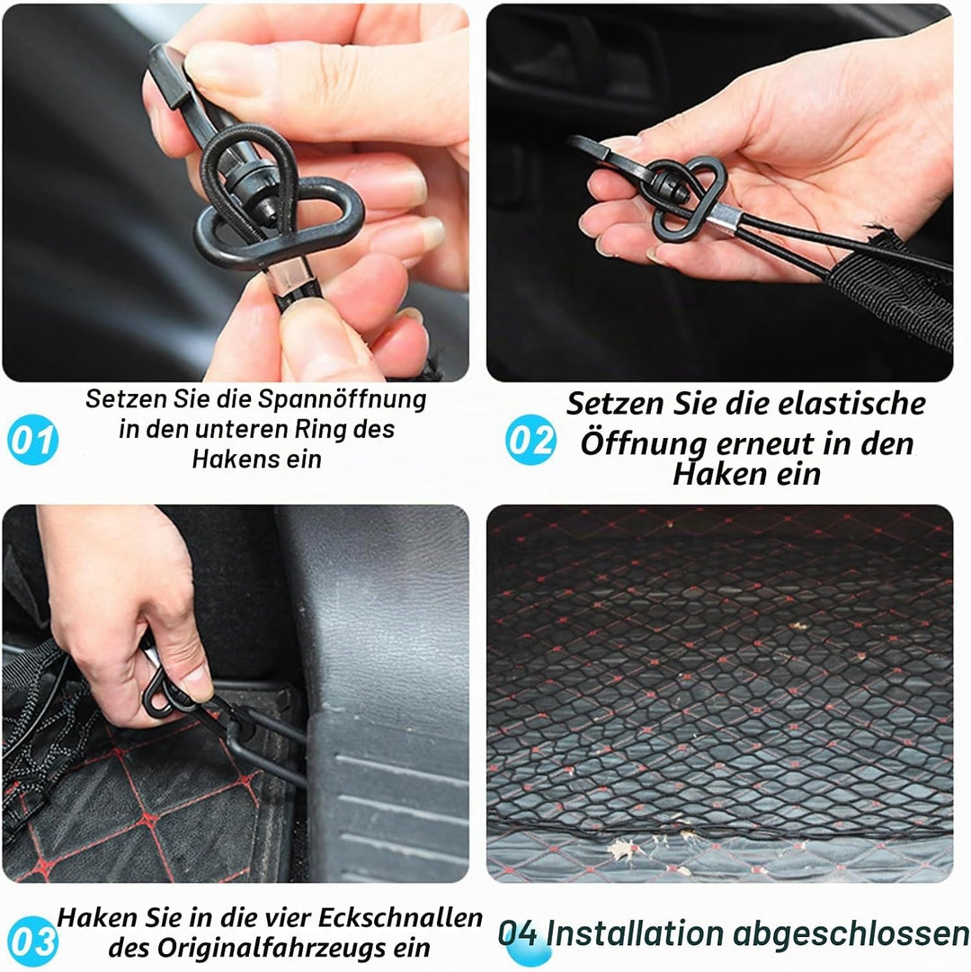 Schutzgitter Auto Barriere Trennnetz: Hundegitter Auto Hundeschutzgitter aus Polypropylen mit 4 Hake