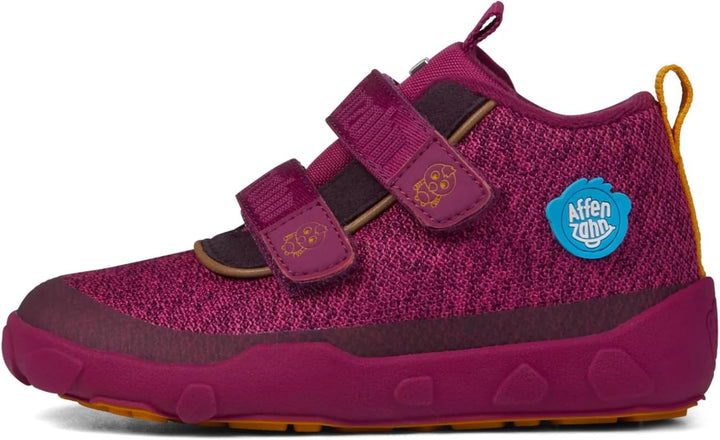 Affenzahn Übergangsschuh Knit Happy wasserdicht atmungsaktiv vegan mit Kaltfutter, Klettverschlüssen