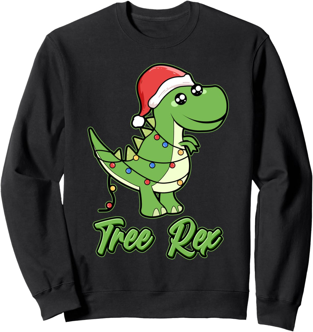 Christmas Frohe Weihnachten Santa Claus Dinosaurier TREEREX Sweatshirt