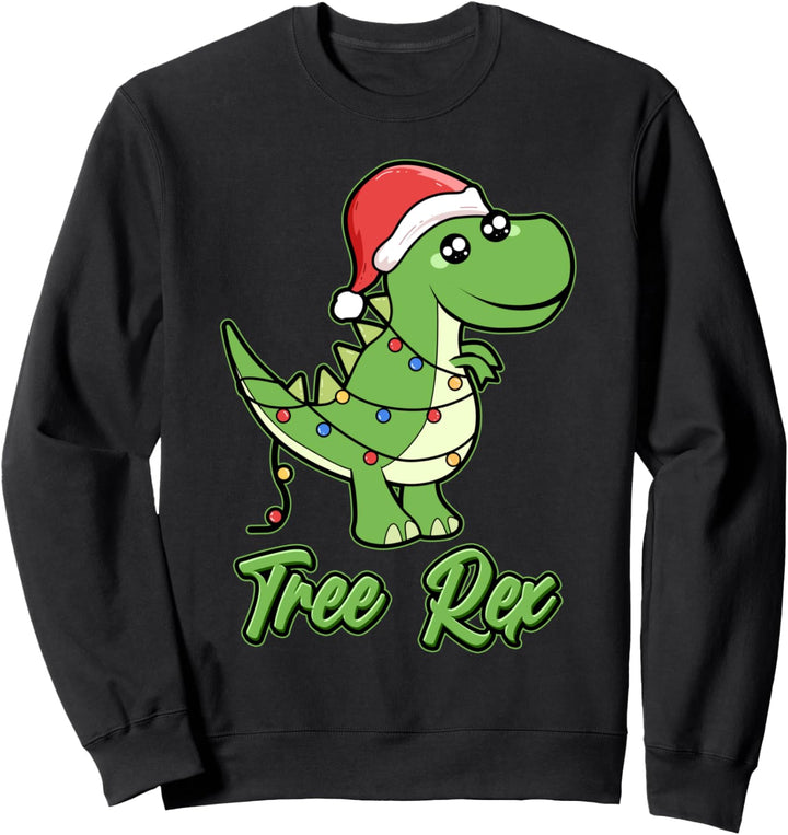 Christmas Frohe Weihnachten Santa Claus Dinosaurier TREEREX Sweatshirt