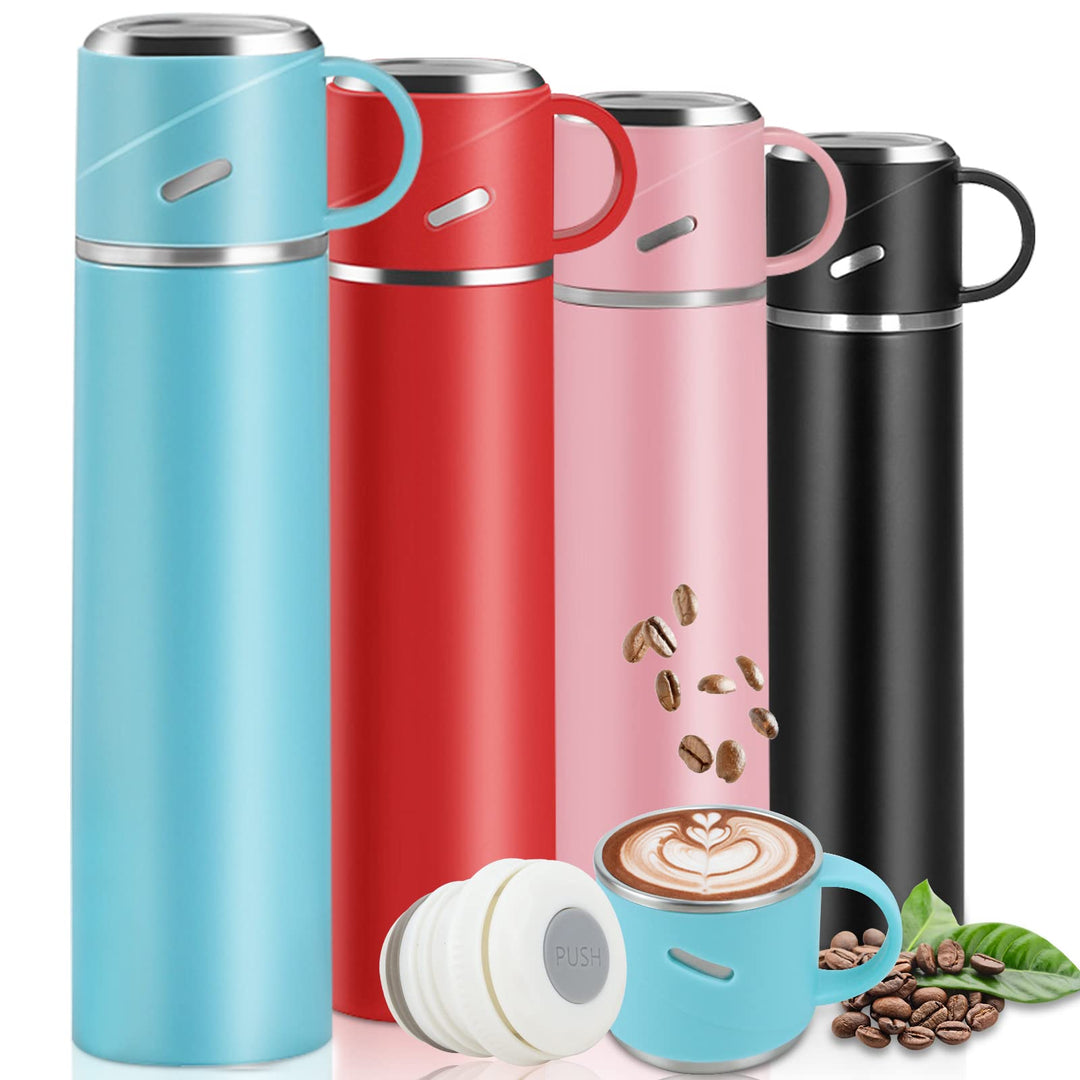 Trinkflasche Edelstahl, Auslaufsicher Thermoskanne, Isolierte Wasserflasche BPA-Frei, Thermosflasche
