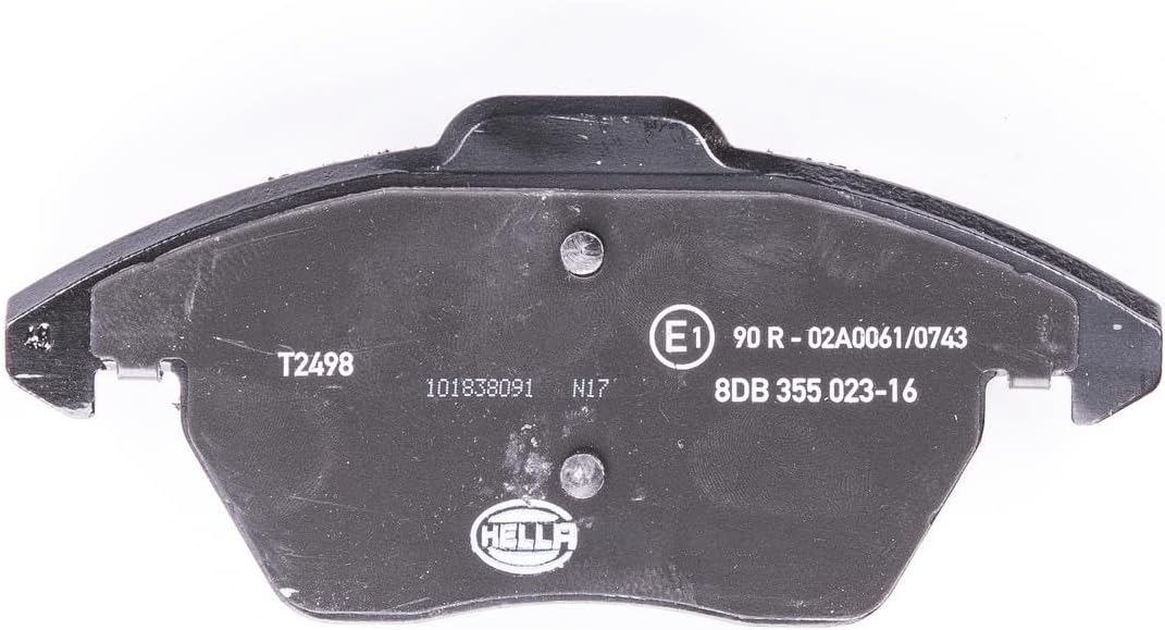 HELLA PAGID 8DB 355 023-161 Bremsbelagsatz - T2498 - Dicke/Stärke: 20.3mm - Bremssystem: Teves - mit
