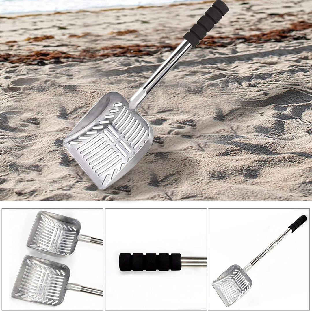 Chicken Poop Scooper 16-32in Stretchable schnell Sieben Metall Hühnerkacke Schöpfchen mit grossem Sc