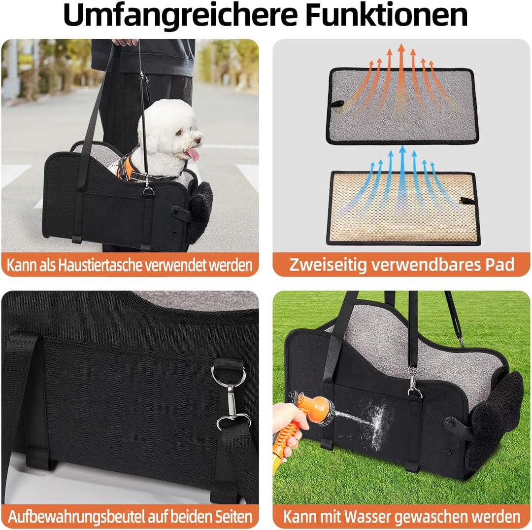 Auto-Hundesitz für Kleine Hunde & Katzen | Sicherer Hunde-Sitz mit Doppelter Befestigung, Wasserdich