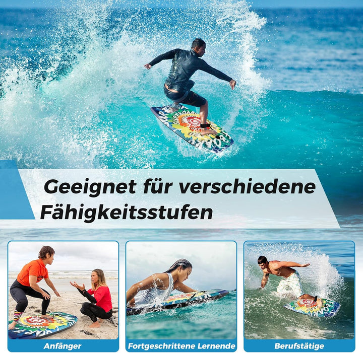GOPLUS Bodyboard, Schwimmbrett Schwimmboard leicht tragbar für Strand, Meer, Surfboard, Sup-Board mi