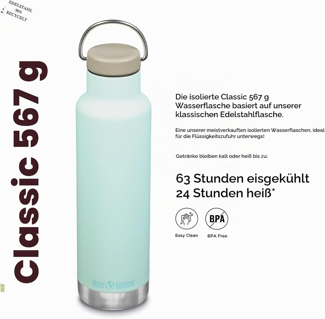 Klean Kanteen Unisex – Erwachsene Classic Schlaufenkappe, Blue Tint, One Size Einheitsgrösse Blue Ti