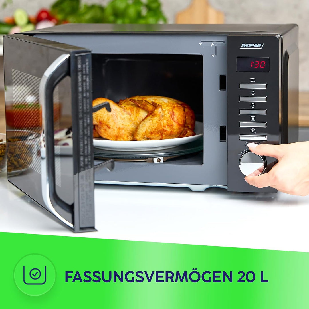 MPM Mikrowelle MPM-20-KMT-05 20 L - Mikrowellenofen für schnelles Kochen - Erwärmen und Auftauen - D