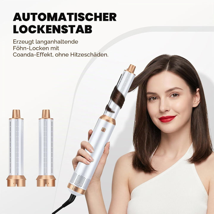 OKWRAP Haarstyler Hair Styler Set Hairstyler 5 in 1, Multistyler Haare mit FöhnRundbürste Warmluftbü