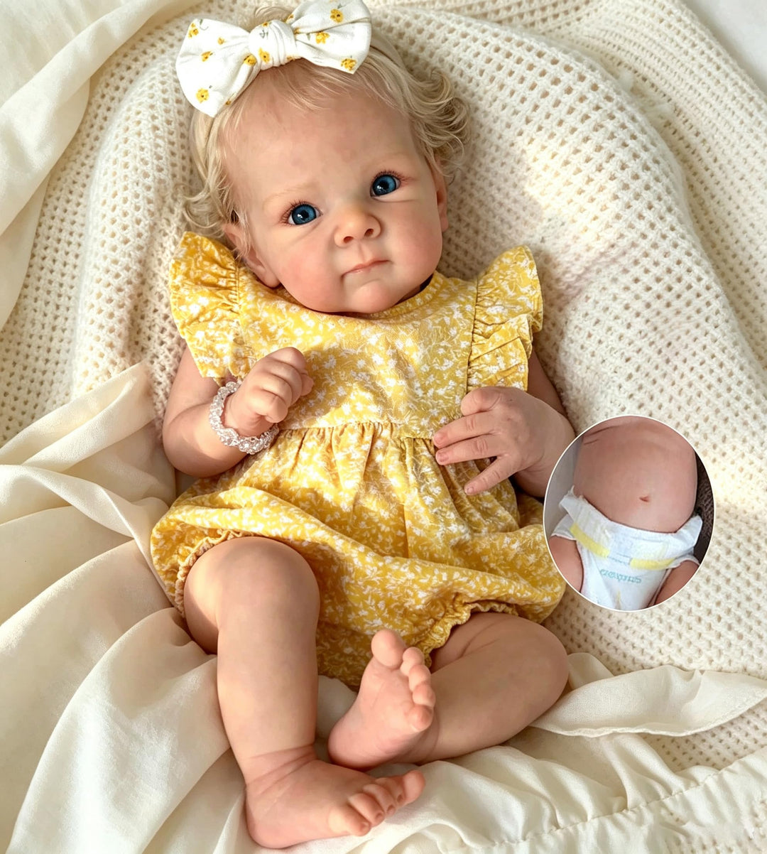 Zero pam Reborn Baby Mädchen-48CM Reborn Baby Vollsilikon Lebensecht,Lebensechte Babypuppen Wie Echt