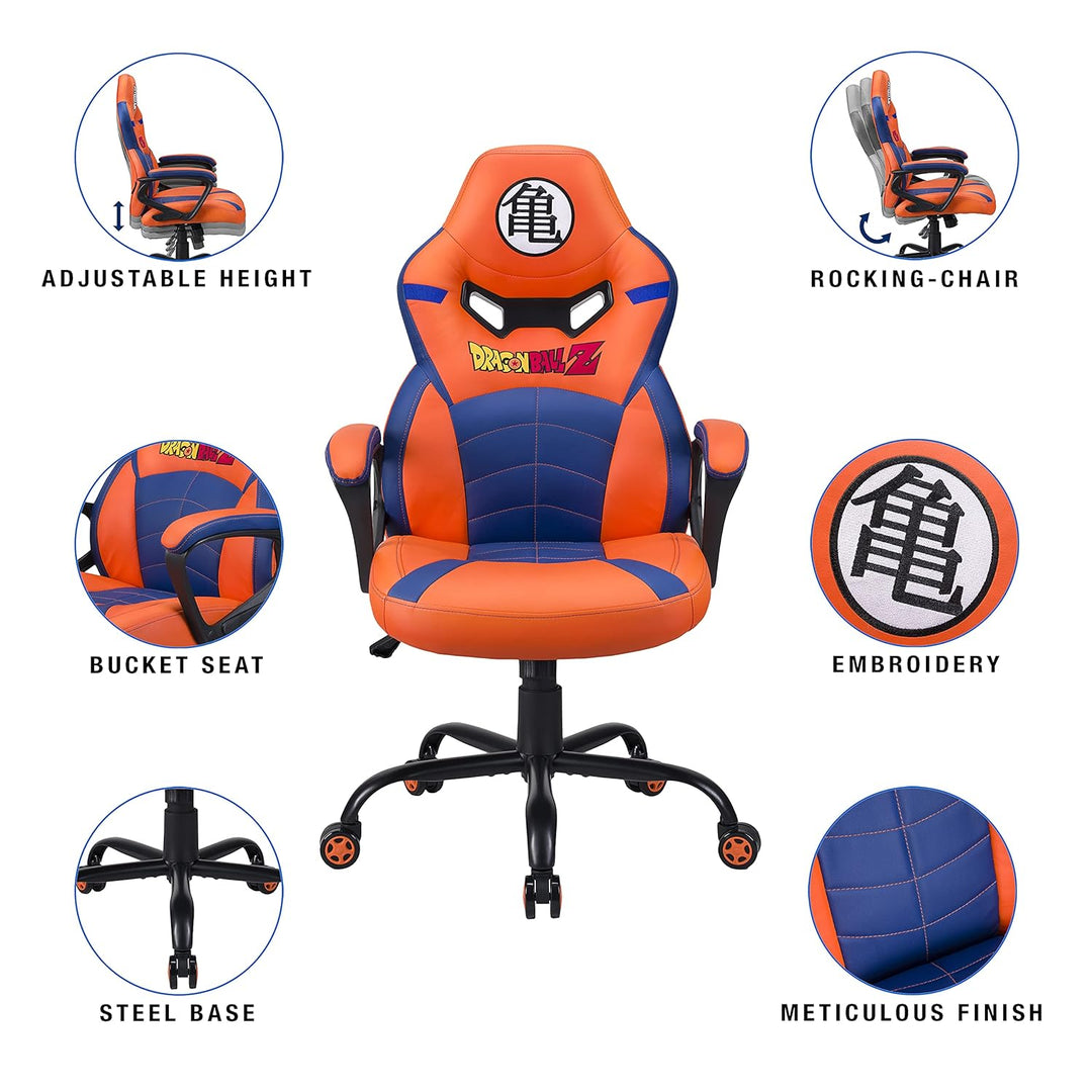 Subsonic DBZ - Dragon Ball Z - Junior-Spielerstuhl - Bürostuhl für Glücksspiele - Offizielle Lizenz