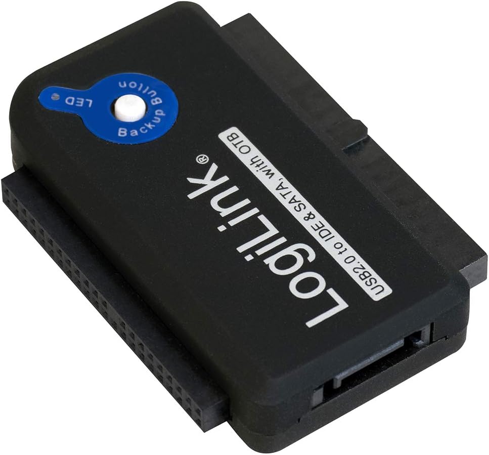 LogiLink AU0006D IDE/SATA Adapter (USB 2.0 auf 6,4 cm (2,5 Zoll)/8,9 cm (3,5 Zoll), 1,2m) Single, Si