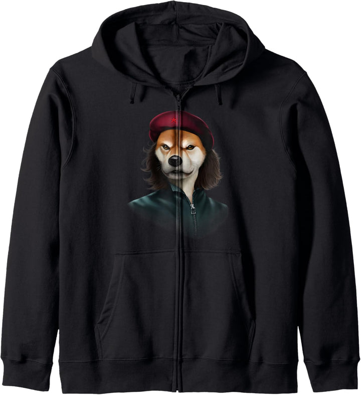 Shiba Hund verkörperte Che Guevara Kapuzenjacke