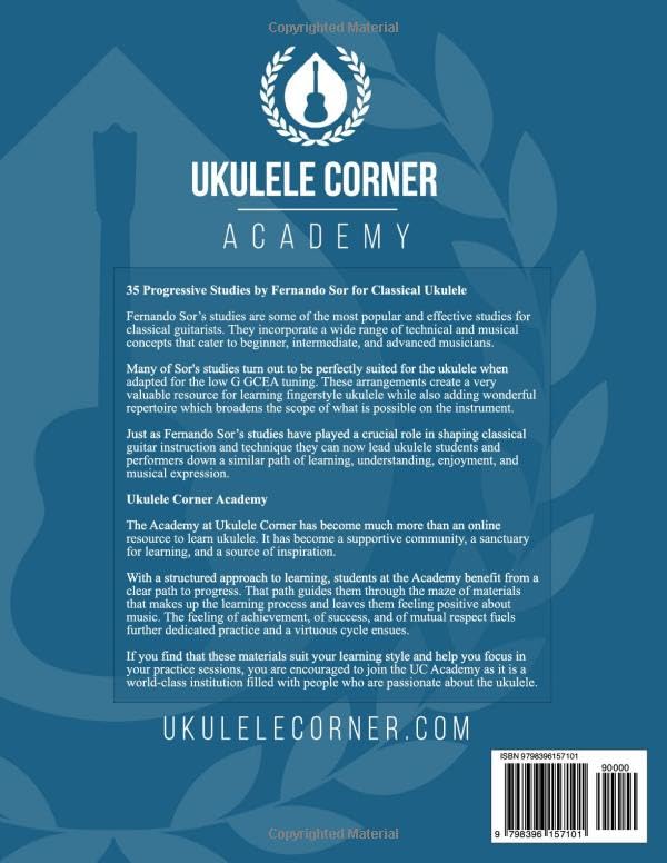 35 Progressive Studies by Fernando Sor for Classical Ukulele, Taschenbuch