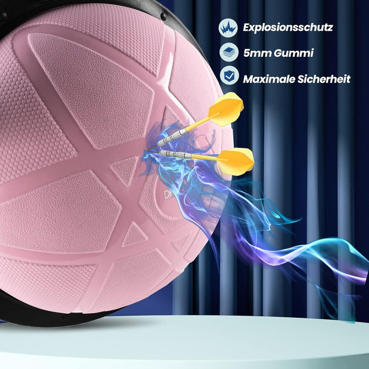 DH FitLife Balance Ball, Yoga Gleichgewichtstrainer Φ60*22cm bis 200 KG belastbar, halber Gymnastikb
