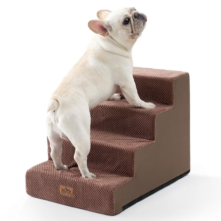 Hundetreppe für Kleine Hunde, 4 Stufen Breiter Haustiertreppe für Bett Couch Auto, 45cm Hoch Hochdic