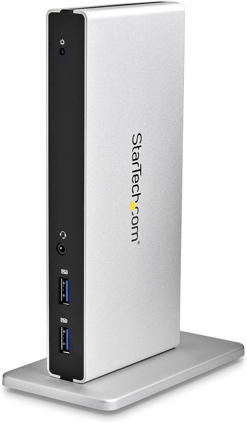 StarTech.com Dual Monitor Dockingstation mit USB 3.0 auf DVI-I & DVI-D und Adaptern für VGA & HDMI,