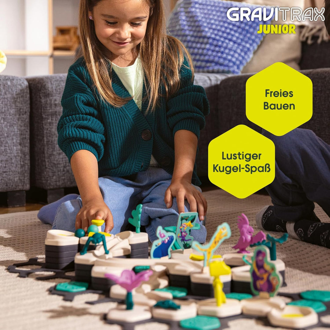 Ravensburger GraviTrax Junior Extension Jungle 23747 - Murmelbahn überwiegend aus nachwachsenden Roh