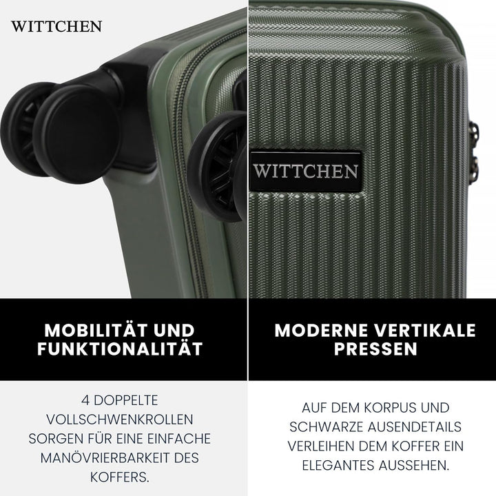 WITTCHEN Stripes Line Mittelgrosser Koffer 67,5 x 45 x 27 cm (L) | Hartschale Reisekoffer ABS, 65 l,