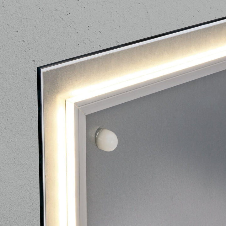 SIGEL GL409 Premium Glas-Magnettafel 91 x 46 cm mit LED-Beleuchtung, Design World-Map, hochglänzend,