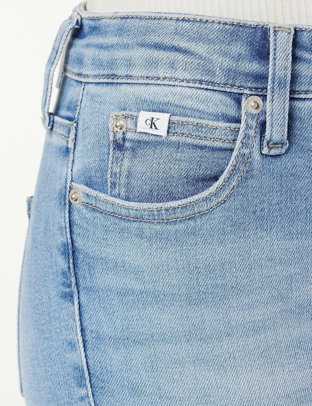 Calvin Klein Damen Jeans Hose Super Skinny Ankle High Waist 33W Denim (Denim Light), 33W Denim (Deni