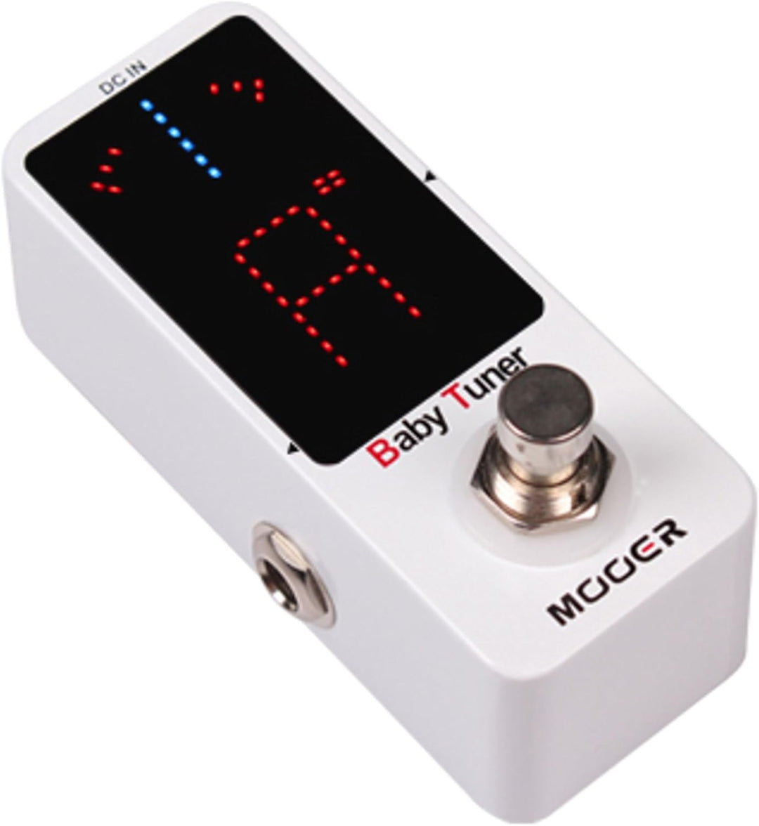 Mooer Baby Tuner Guitar Pedal, White, Baby Tuner