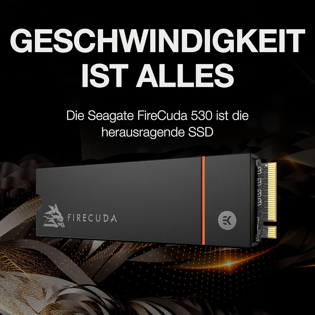 Seagate FireCuda 530 NVMe SSD 1TB, für PS5/PC, M.2 PCIe Gen4 ×4 NVMe 1.4, bis zu 7.300 MB/s, 3D-TLC-