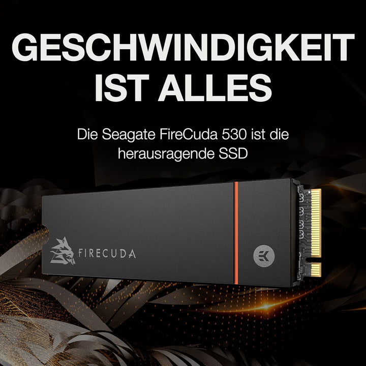 Seagate FireCuda 530 NVMe SSD 2TB, für PS5/PC, M.2 PCIe Gen4 ×4 NVMe 1.4, bis zu 7.300 MB/s, 3D-TLC-