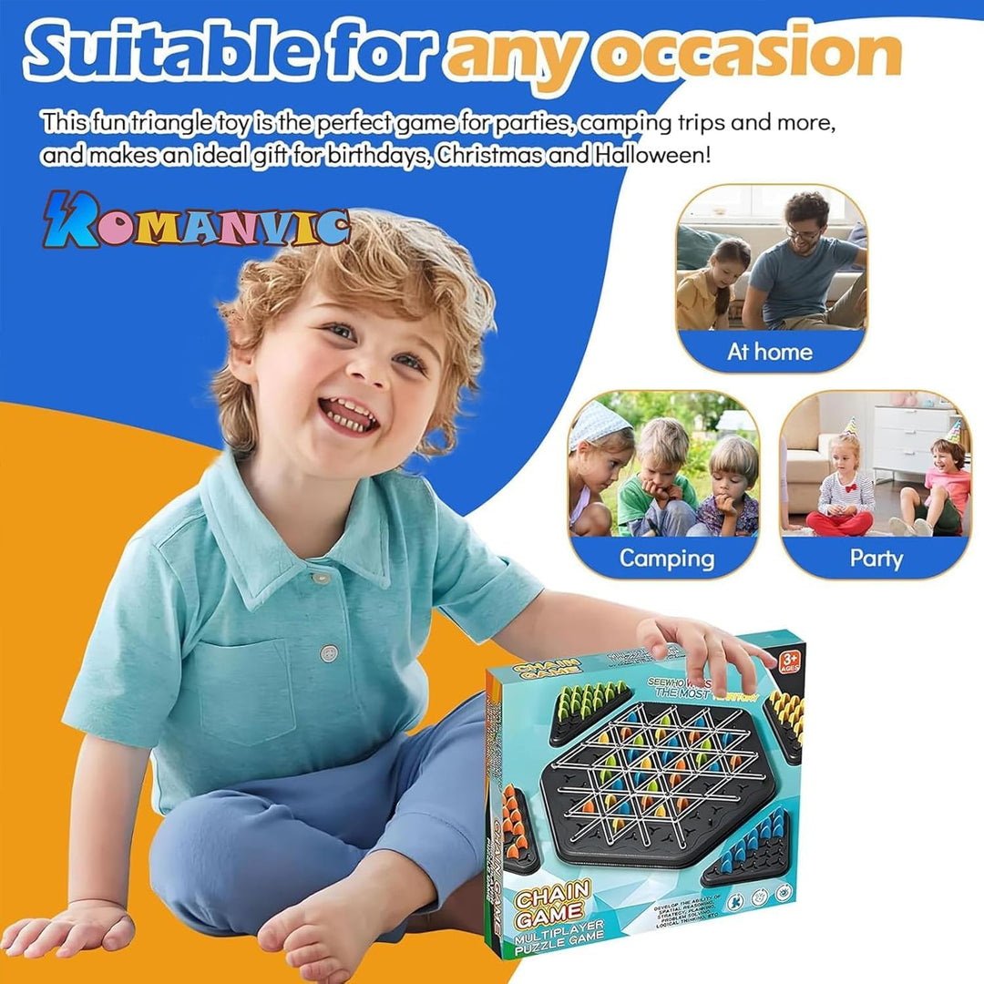 ROMANVIC Triggle Spiel,Triggle Gummibänder Brettspiele,Urlaubs- oder Geburtstagsgeschenk Game für Er