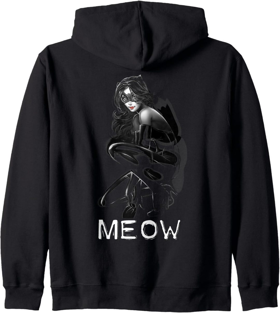 DC Catwoman Text Meow Kapuzenjacke