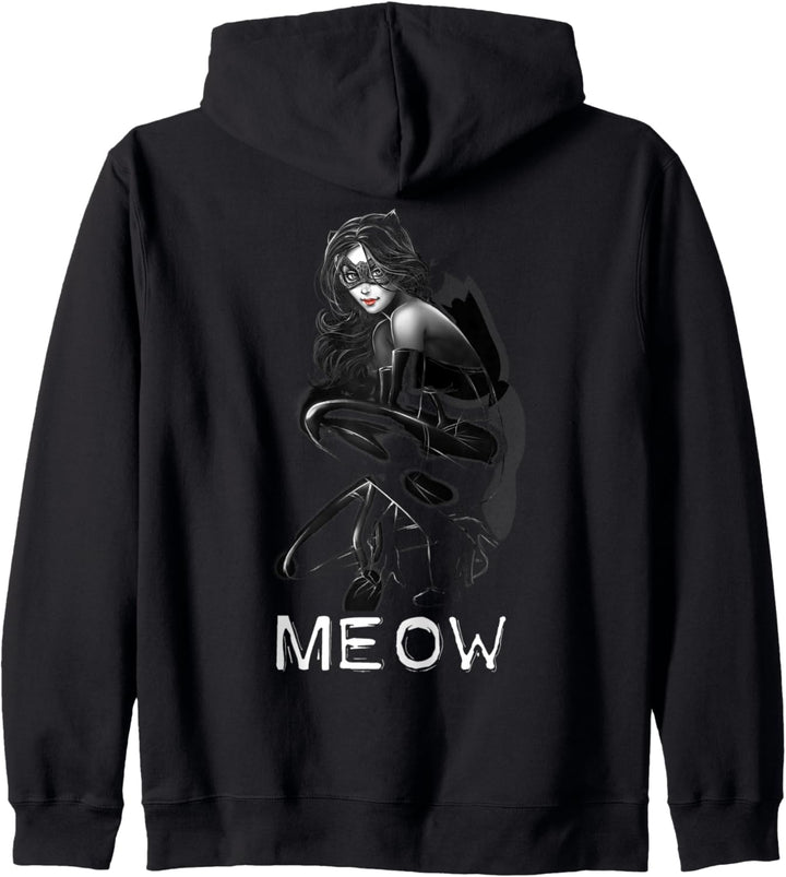 DC Catwoman Text Meow Kapuzenjacke