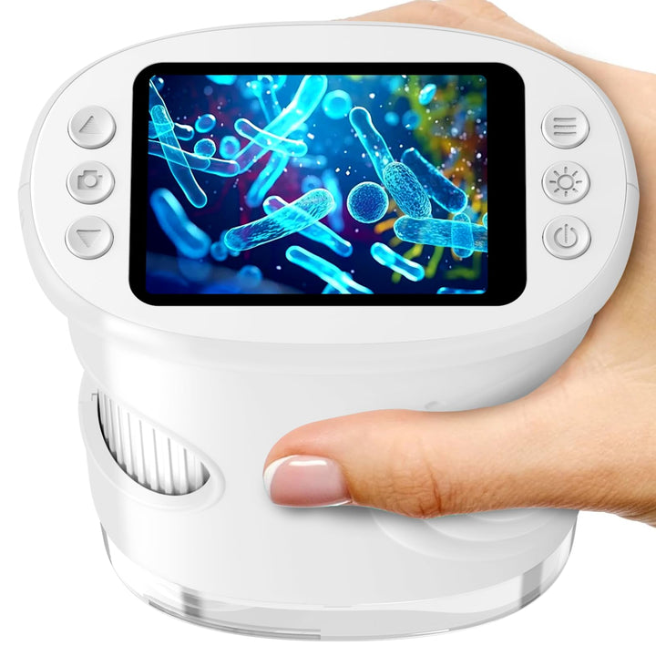 Handy Digital Mikroskop für Kinder, 1080P HD 2.0" Bildschirm Taschenmikroskop, Microscope LED Lights