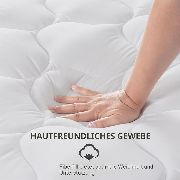 DUANDUAN Matratzen Topper 90x190cm,weicher Topper, Matratzenauflage mit tiefen Taschen,Maschinenwasc