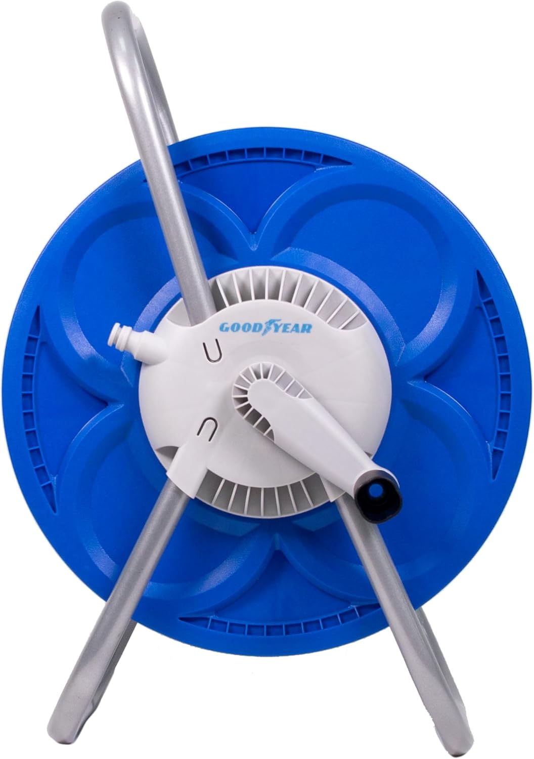 Goodyear – Manuelle Schlauchtrommel (bis zu 45 m), leichter Schlauchwagen mit Schnellaufrollkurbel,