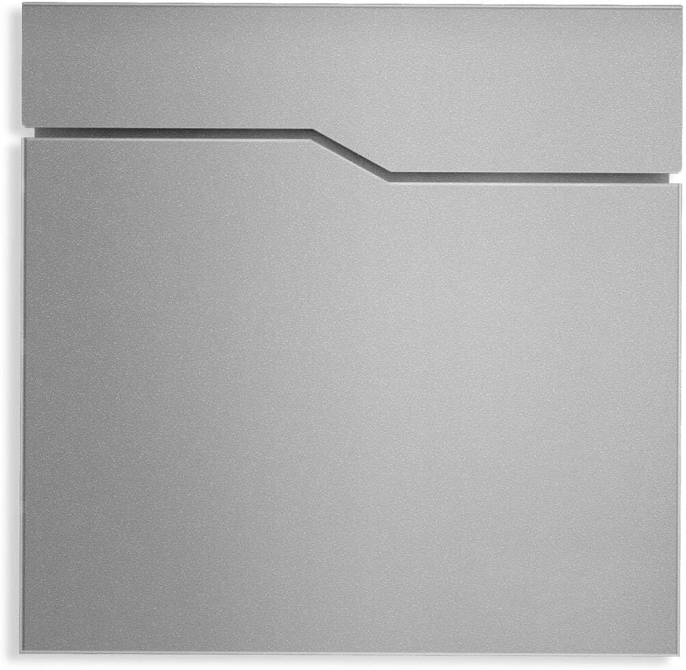 Metzler Briefkasten pulverbeschichtet in Graualuminium RAL9007 - Wandbriefkasten mit Zeitungsfach -