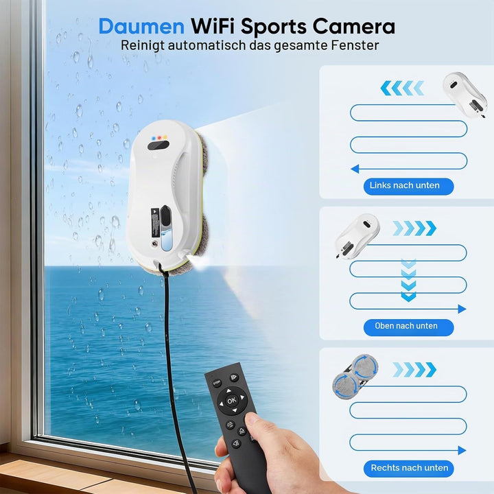 Fensterputzroboter Automatischer Fensterreinigungsroboter Fensterroboter Mit Wasserstrahl,Automatisc