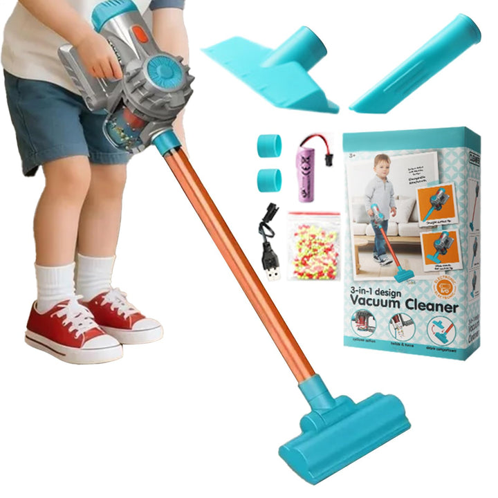 Rollenspiel-Staubsauger, pädagogisches Reinigungsspielzeug, Staubsauger mit Arbeitsfunktion, realist
