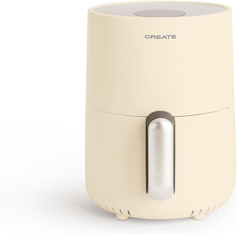 CREATE/FRYER AIR/Heissluftfritteuse 1.5L Cremeweiss/Antihaft-Korb, automatische Abschaltung, BPA-fre