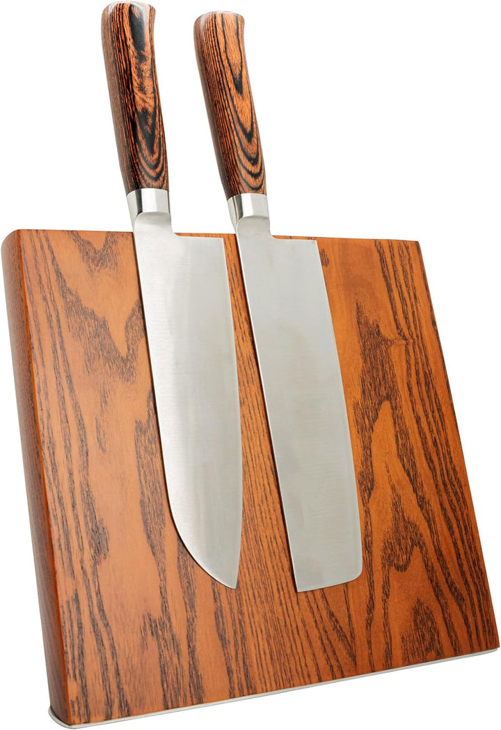 Rockingham Forge Magnetischer Messerständer aus Holz Braun BLK-ASHL5/BR