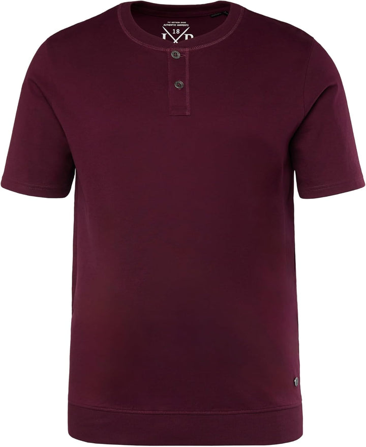 JP 1880 Herren grosse Grössen Übergrössen Menswear L-8XL Henley, Bauchfit, Halbarm, Rundhals, bis 8