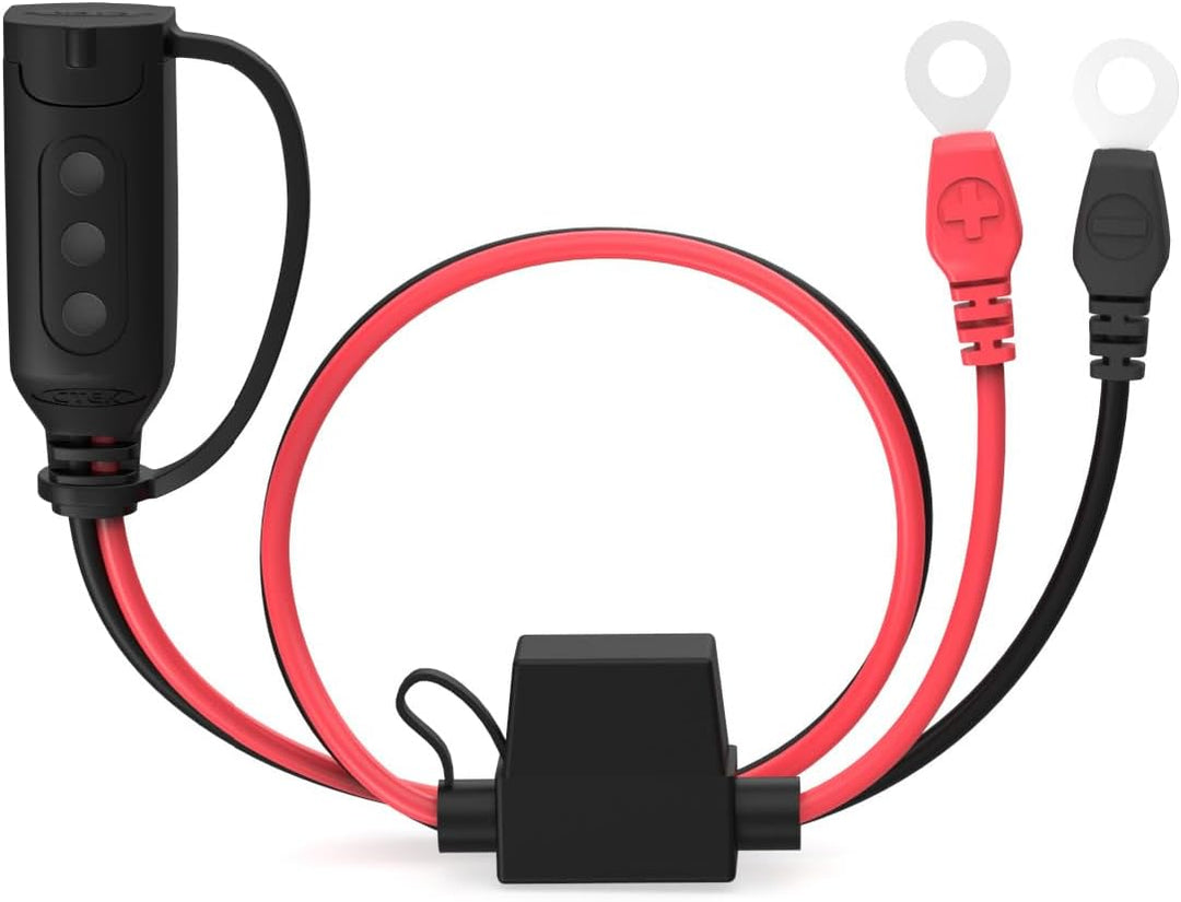 CTEK MXS 5.0 Test & Charge, Batterieladegerät 12V, Batteriepfleger & Indicator Eyelet M6, LED-Anzeig