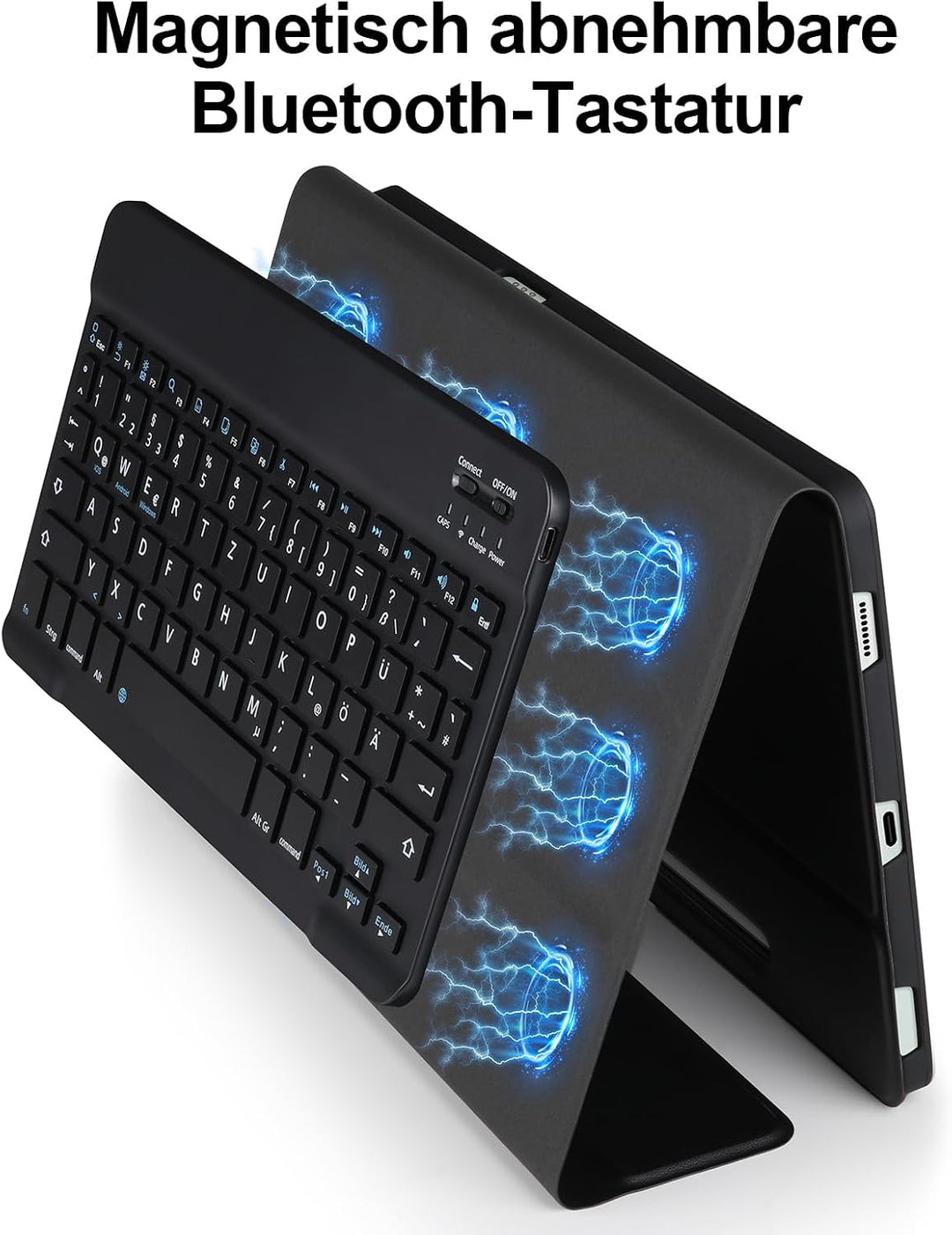 Tastaturhülle für Samsung Galaxy Tab S10 Lite/S10 FE/S9 FE/ S9,11 Zoll, 2025/2023, abnehmbare drahtl