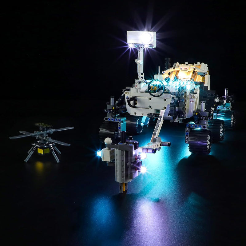 GEAMENT LED Licht-Set Kompatibel mit Lego NASA Mars Rover Perseverance - Beleuchtungsset für Technic