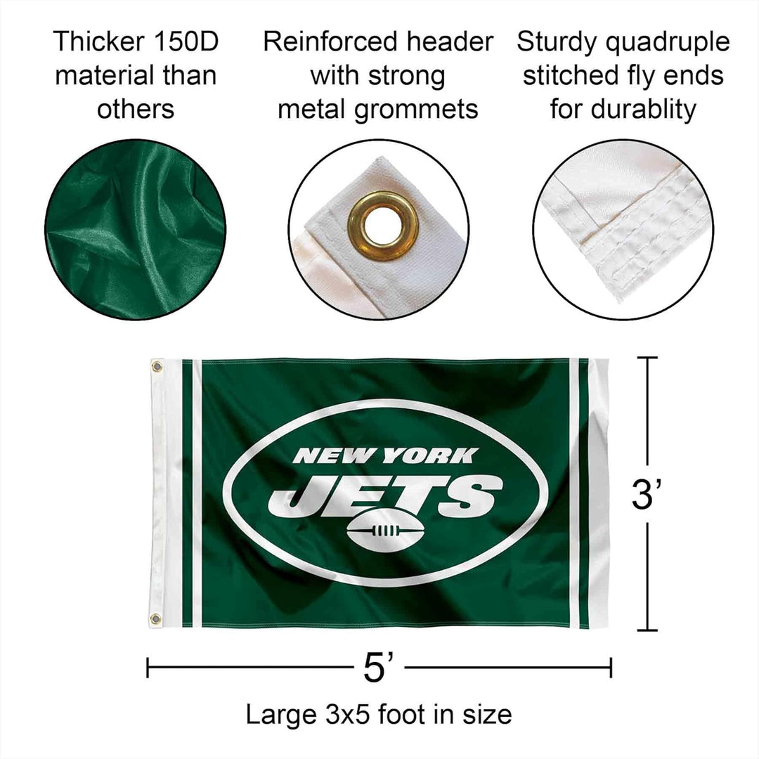 New York Jets Wordmark Banner und Wandteppich
