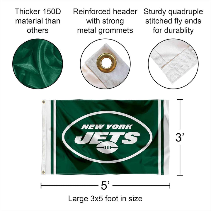 New York Jets Wordmark Banner und Wandteppich