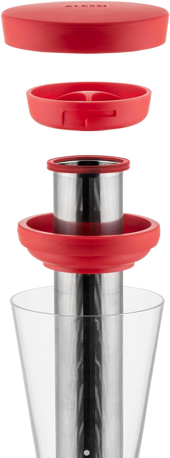 Alessi Mazagran GIA31 BR - Krug für Kalten Filterkaffee, aus Borosilikatglas und Thermoplastischem H
