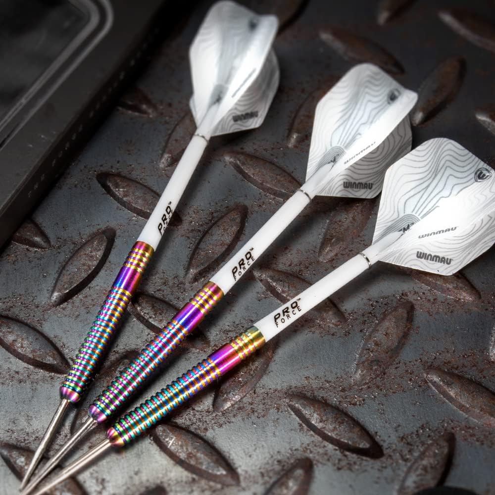WINMAU Solaris Pro Specialist Dartpfeile-Set, Wolframstahl, mit Flights und Schäften (Stiele) 21 g u